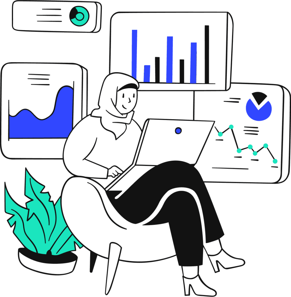 Team member analysing product data