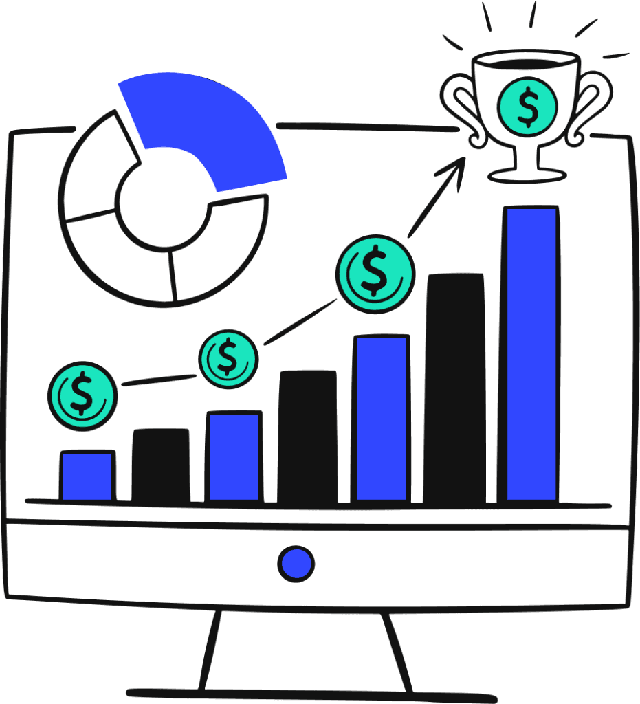 Growth chart illustration